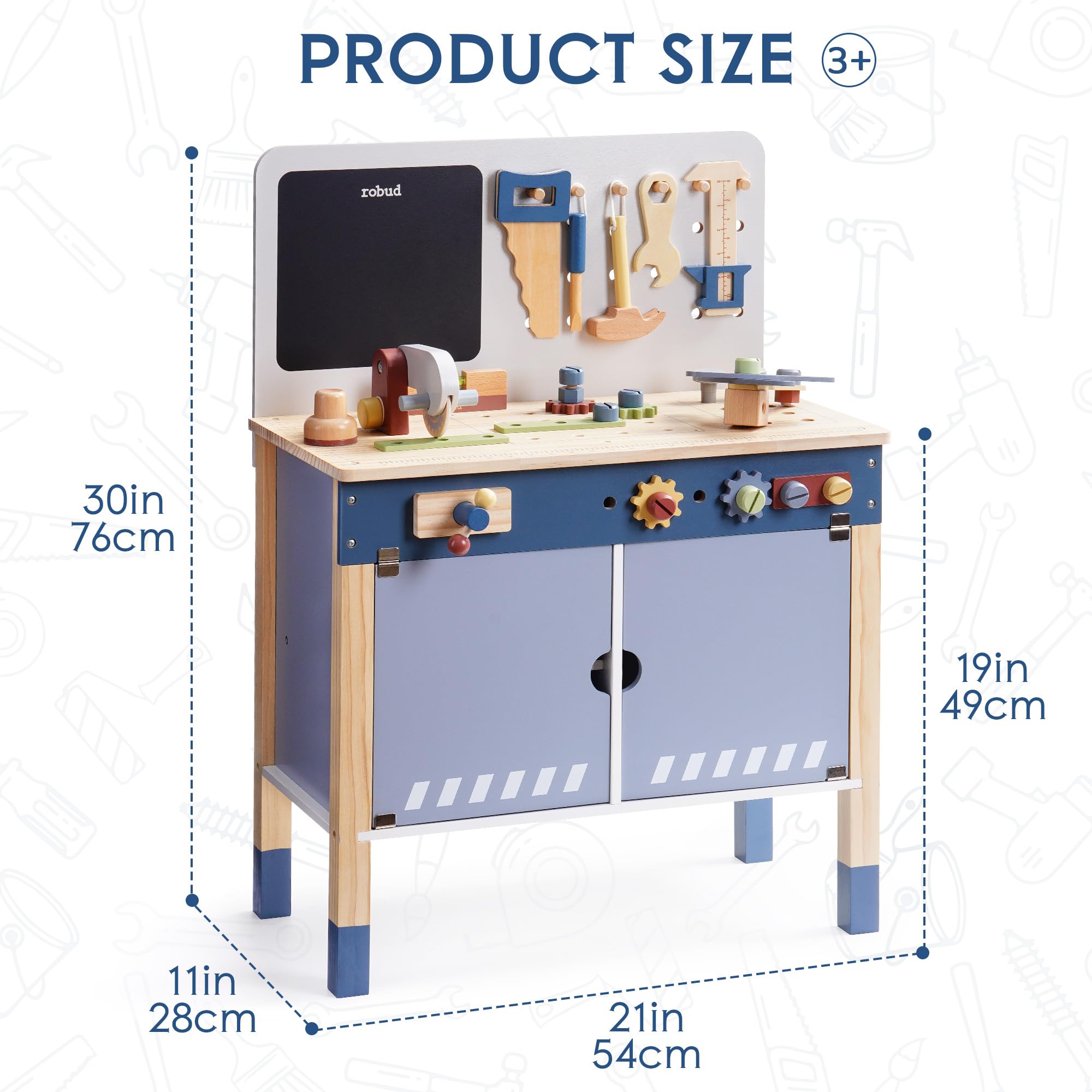 ROBUD Wooden Toy Workbench Pre - Gardening Tools Unique review and price