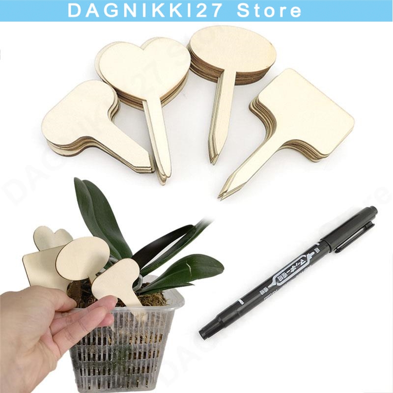 10x T-Type Wooden Plant Labels - Gardening Tools Types review and price