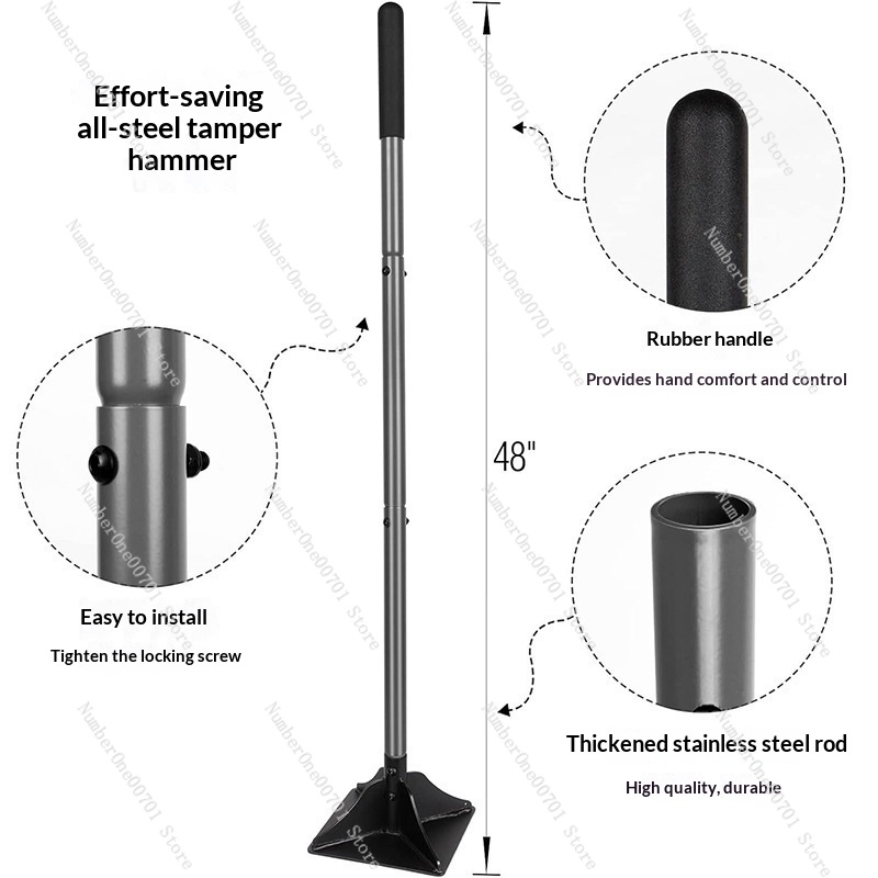 Detachable Steel Garden Tamper - Gardening Tools Uses review and price